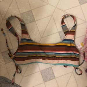 cute striped bikini top